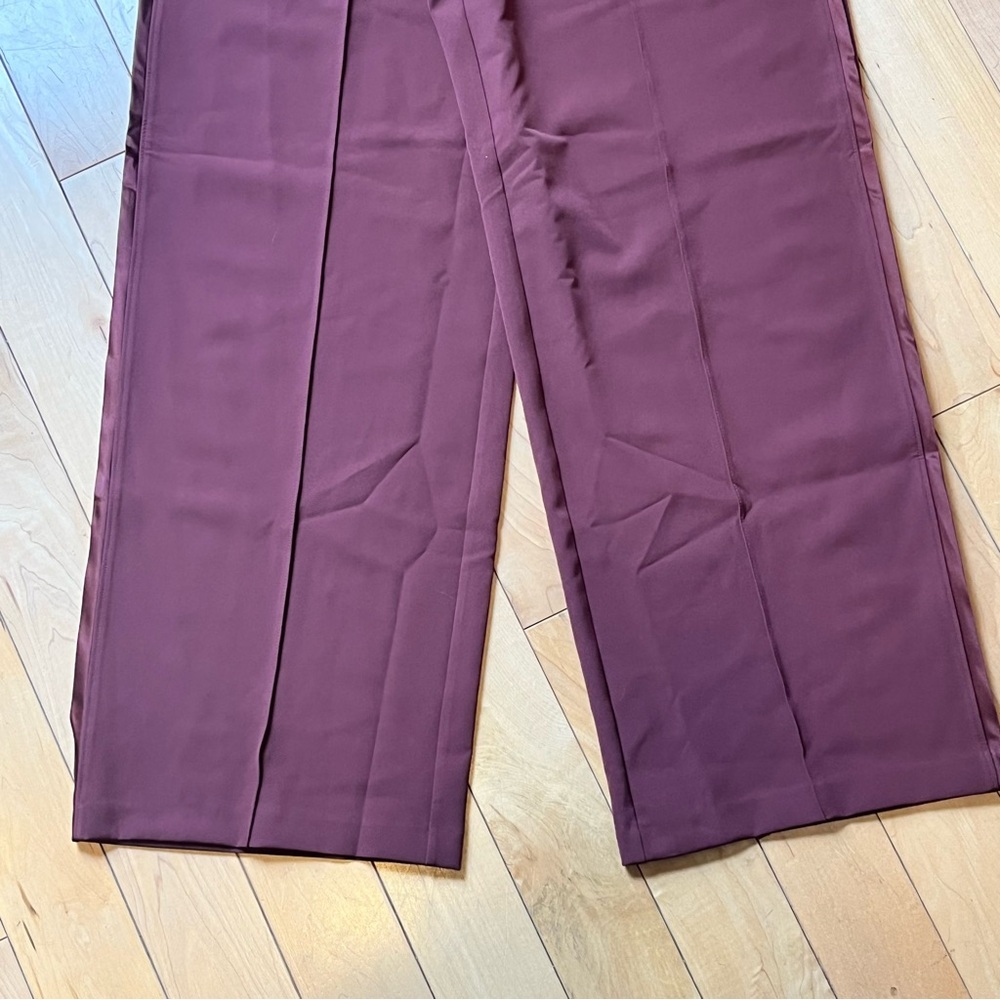 NWT The Athleta Endeavor High Rise Relaxed Wide Leg Pants Small burgundy reddish - Picture 3 of 10